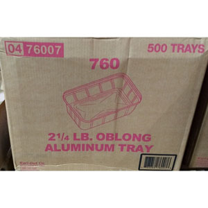 (KariOut-760) 2.25# Oblong Aluminum Rect Tray