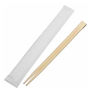 *White* Envelop Bamboo Chopsticks -(1600Pk/Cs)