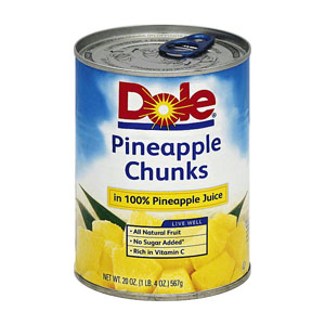 (Sunfield/ Dole-00465) Pineapple Chunks