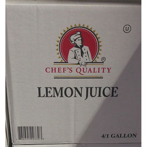 (Chef's Quality) *Lemon* Juice -(4X1GL)