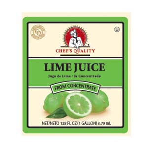 (Chef's Quality) *Lime* Juice -(4X1GL)