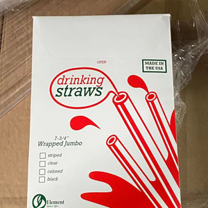**PK** (Small Package) Jumbo *Wrapped* Straw