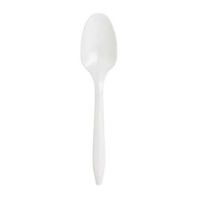 White Plastic Spoon  1000 Pc