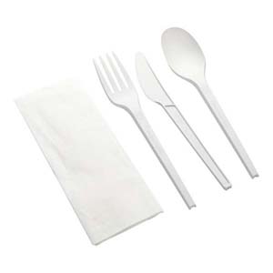 ( ipack/ KIT-MW-PP) Cutlery Kit *White* ( 6Pcs )